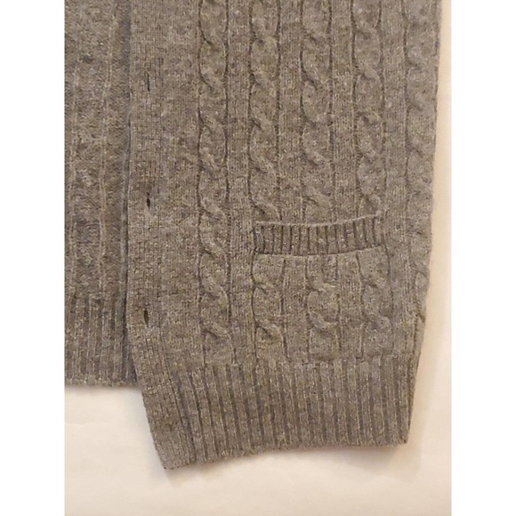 Vintage Greenwich 100% Shetland Wool ~ Gray Cardigan Sz 2XLT Fishermen Knit - Picture 4 of 9